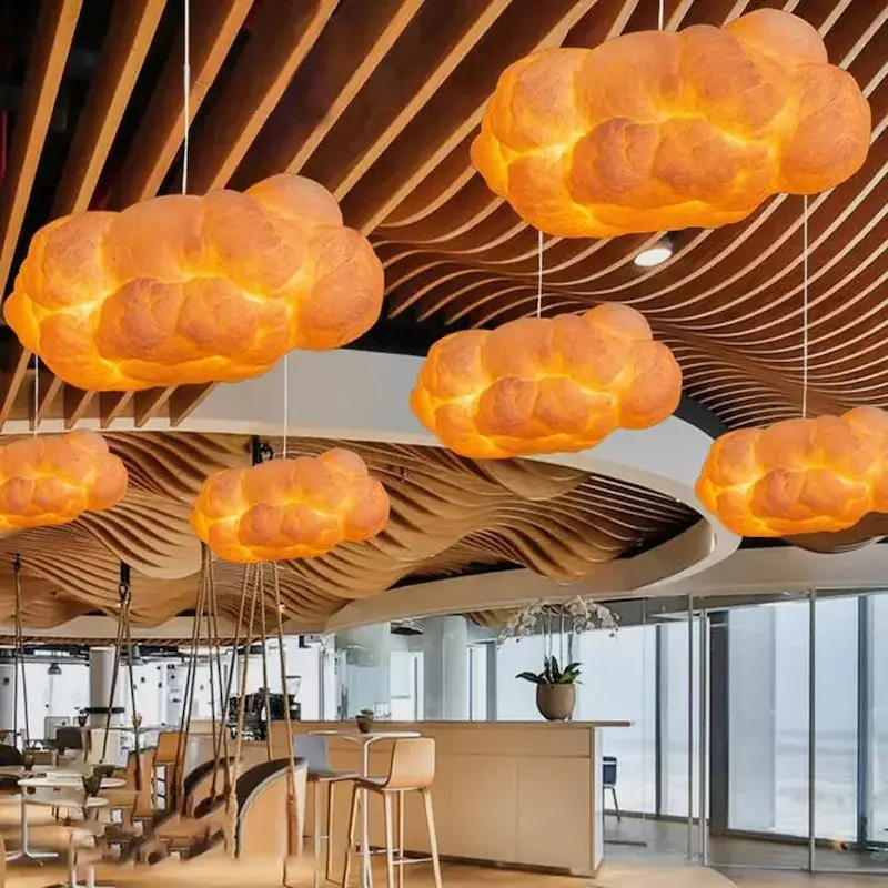 Modern Cloud Ceiling Pendant Light – Cotton Decorative Lamp - Image 3
