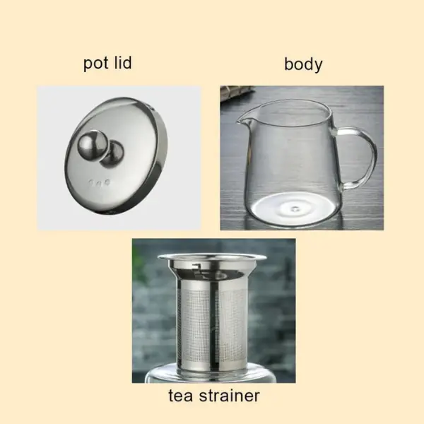 Glass Teapot with Infuser - 750ml & 950ml Sizes - Image 3