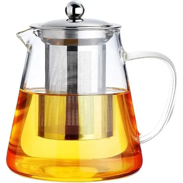 Glass Teapot with Infuser - 750ml & 950ml Sizes - Image 4