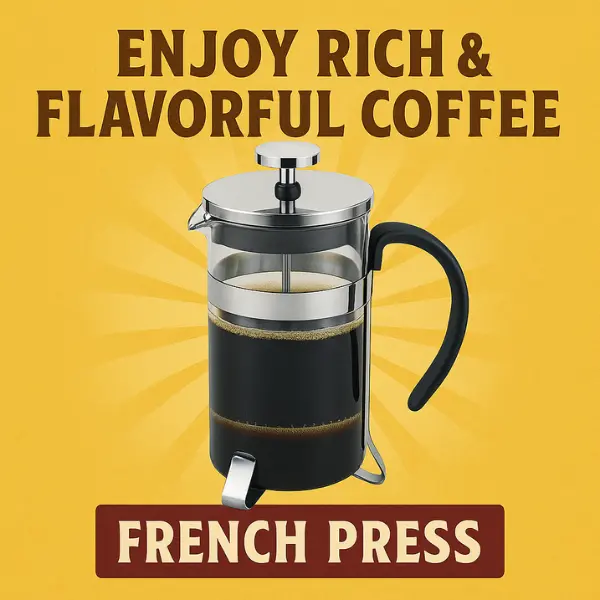 Akebonno French Press Coffee Maker - 600ml - Image 1
