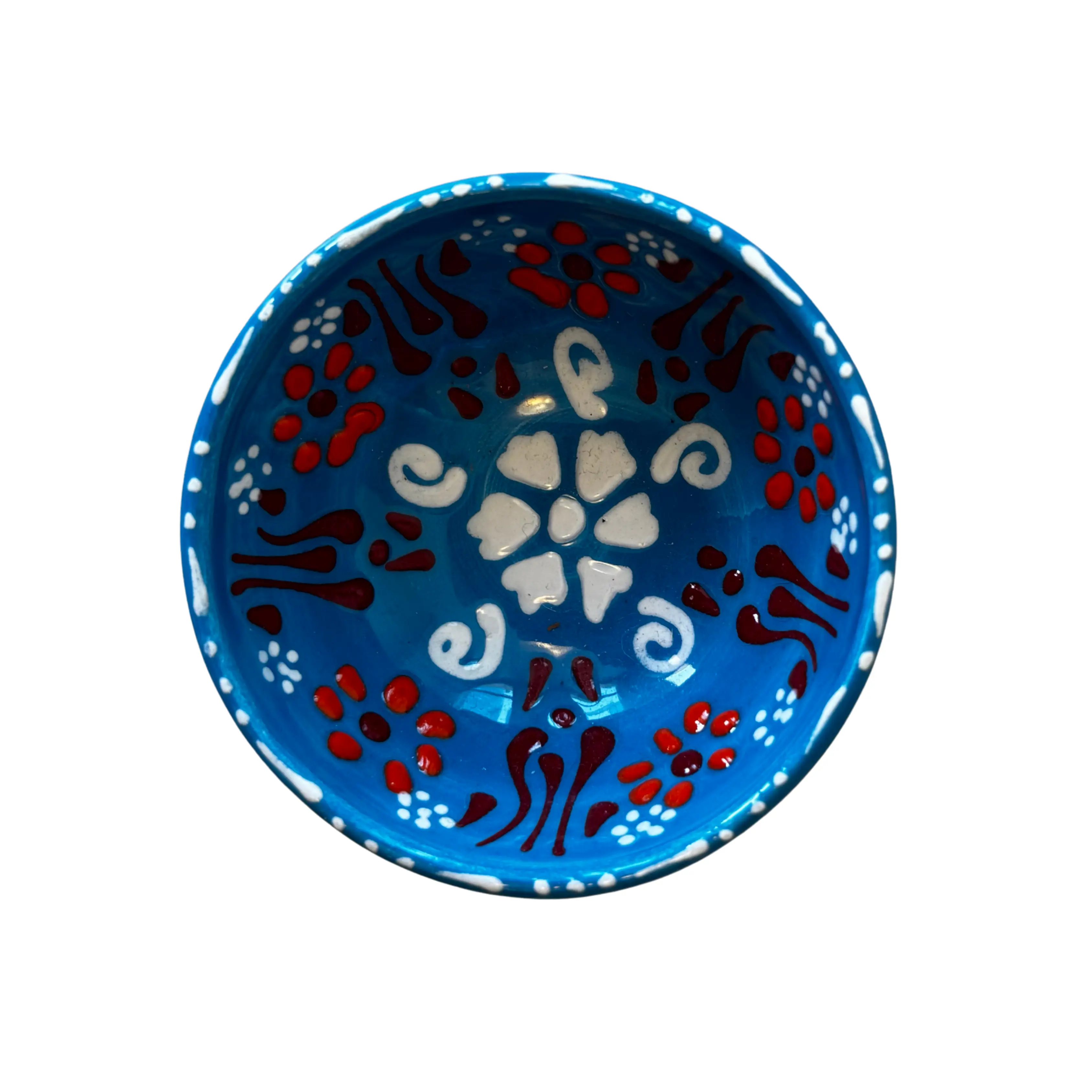 Set of 2 Handmade Ceramic Dipping Bowls - Turkish Style (8cm x 4cm) - Image 3