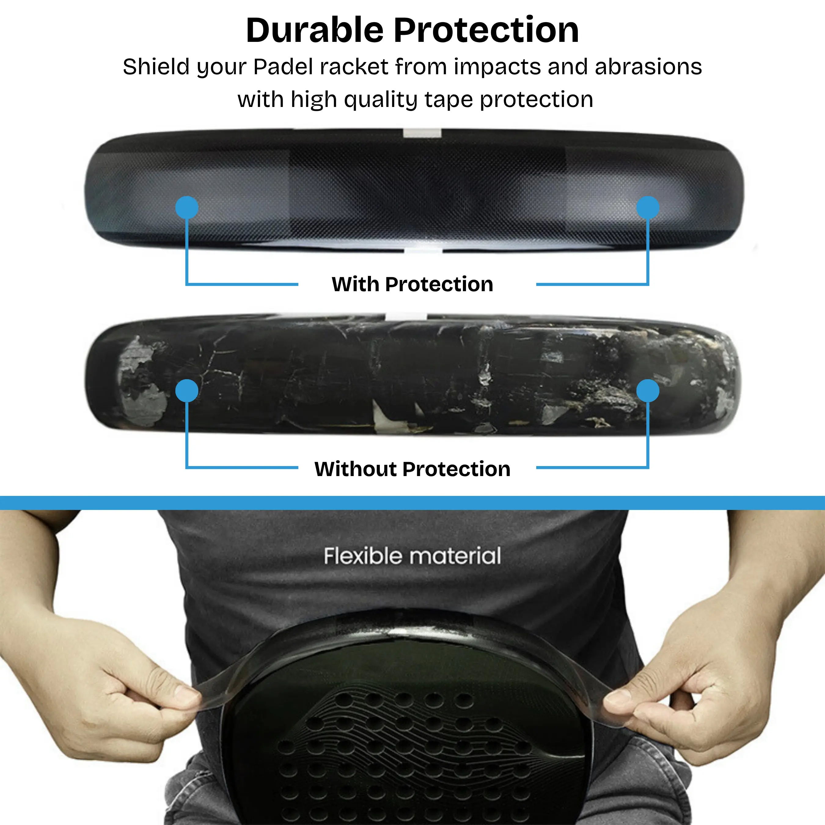 Transparent Padel Racket Protector - Image 2