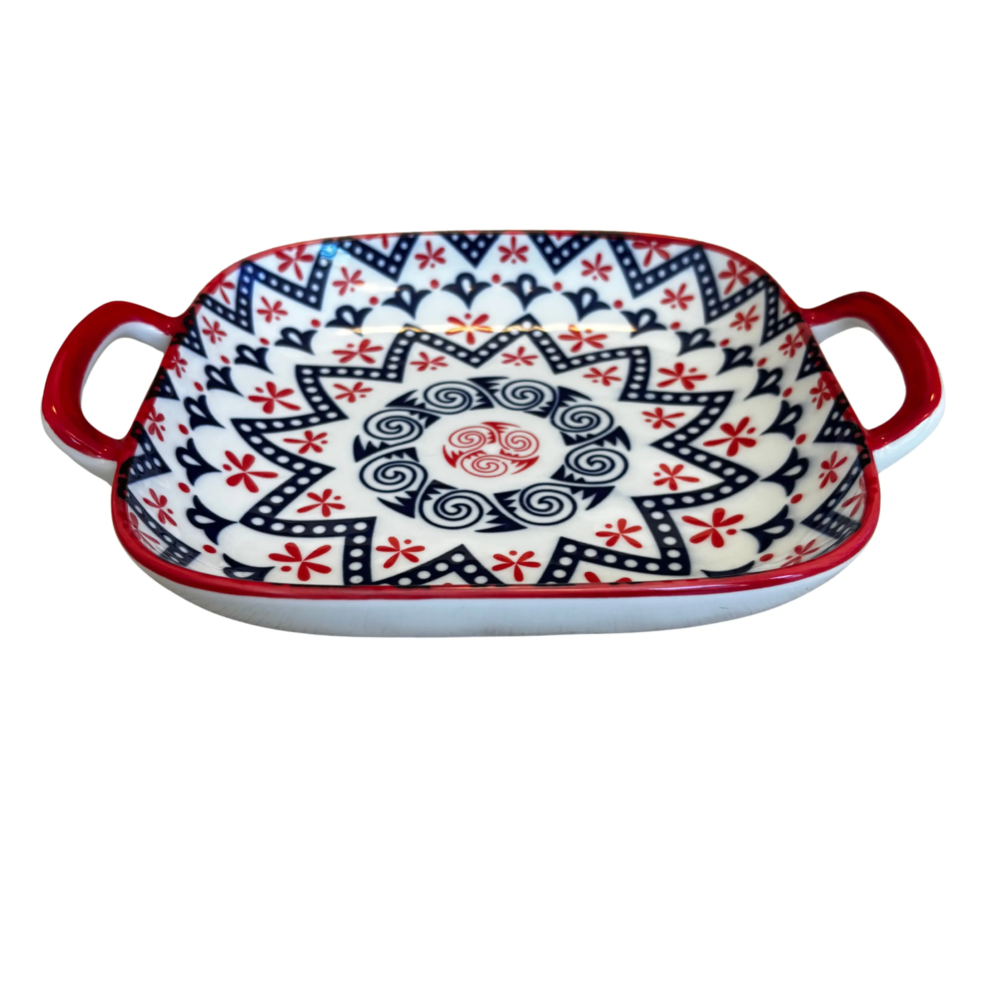 Decorative Ceramic Serving Plate, Square 19 cm - Image 1