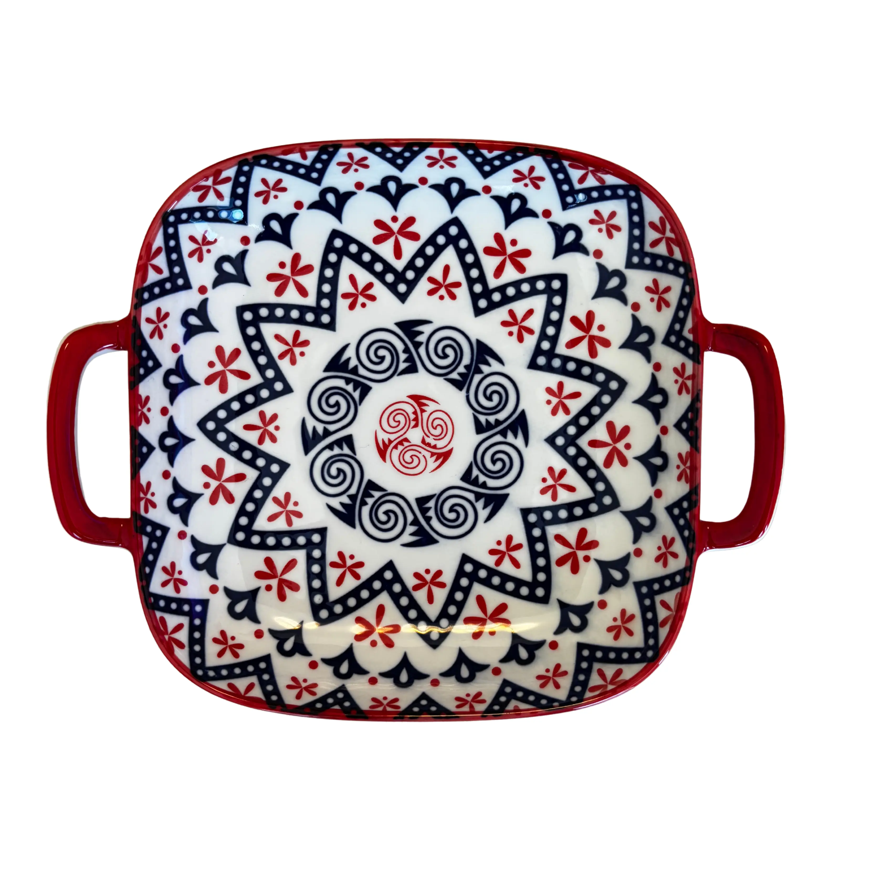 Decorative Ceramic Serving Plate, Square 19 cm - Image 2